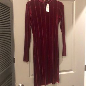 Wine Velvet Dress
